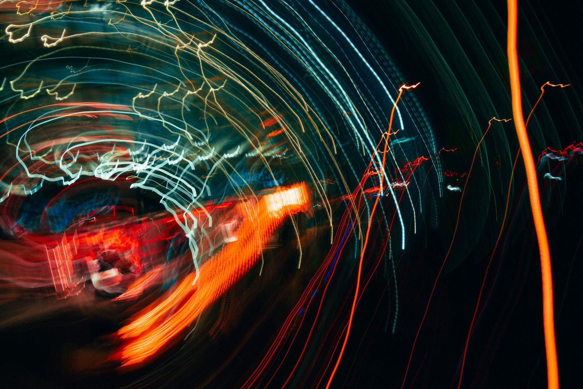 Motion light trails — data and journeys in continuous flow
